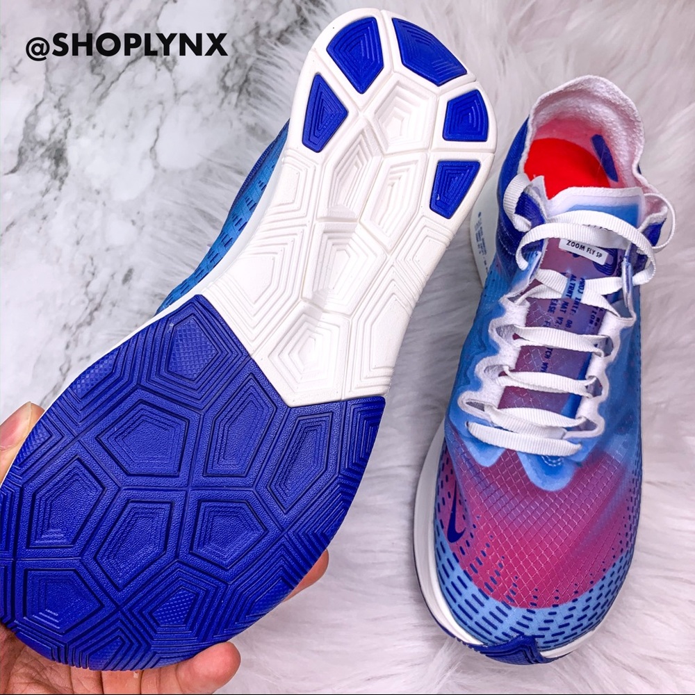 Nike Zoom Fly SP Fast in Blue Running Sneaker - Picture 6 of 8